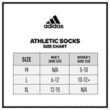 adidas Men's Athletic Cushioned No Show Socks with Arch Compression for a Secure fit (6-Pair), Heather Grey/Black, Large