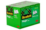 Scotch Magic Tape, Invisible, Back to School Supplies and College Essentials for Students and Teachers, 4 Tape Rolls, 3/4 x 1000 Inches