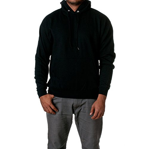 Hanes Men's Pullover EcoSmart Hooded Sweatshirt, Black, X-Large