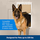 PetSafe NEVER RUST Dog and Cat Door, Large, For Pets Up To 100 lb, Paintable, Easy DIY Installation, Closing Panel Included, Install in Interior and Exterior Doors or Walls, Durable, Adjustable Flap