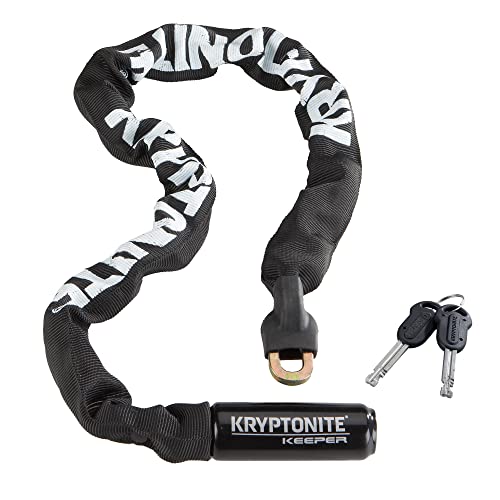 Kryptonite Keeper 785 Bike Chain Lock, 2.8 Feet Long Heavy Duty Anti-Theft Bicycle Chain Lock with Keys for Bike, Motorcycle, Scooter, Bicycle, Door, Gate, Fence,Black