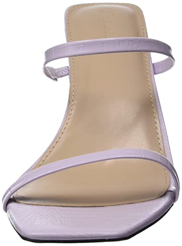 The Drop Women's Avery Square Toe Two Strap High Heeled Sandal, Toffee, 7.5
