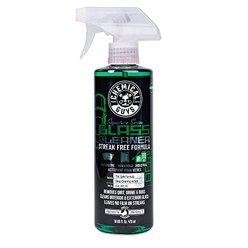 Chemical Guys CLD_202_16 Signature Series Glass Cleaner (Works on Glass, Mirrors, Navigation Screens & More Car, Truck, SUV and Home Use), Ammonia Free & Safe on Tinted Windows, 16 fl oz, Green