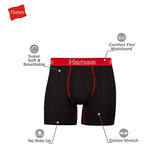 Hanes Men's Underwear Boxer Briefs Pack, Moisture-Wicking Underwear, Stretch-Cotton Boxer Briefs, 6-Pack