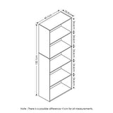 Furinno Luder Bookcase / Book / Storage , 5-Cube, White