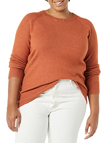 Amazon Essentials Women's Classic-Fit Soft Touch Long-Sleeve Crewneck Sweater (Available in Plus Size), Caramel, Medium