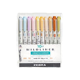Zebra Pen Mildliner Double Ended Highlighter Set, Broad and Fine Point Tips, Assorted Neutral Vintage Ink Colors, 5-Pack