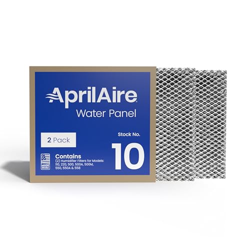 AprilAire 10 Water Panel Humidifier Filter Replacement for AprilAire Whole House Humidifier Models 110, 220, 500, 500A, 500M, 550, 550A, 558 (Pack of 2)