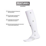 adidas Metro 5 Soccer Socks (1-Pair), White/Clear Grey/Black, Medium