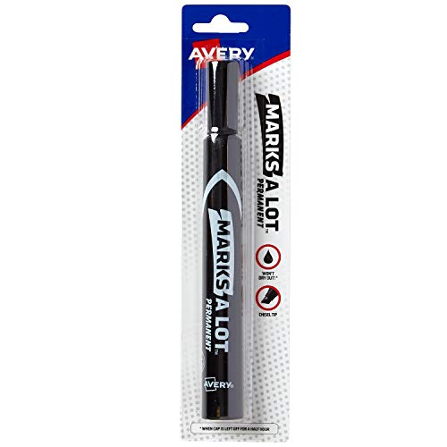 Avery Marks-A-Lot, Large Chisel Tip Permanent Marker, Black (18888)