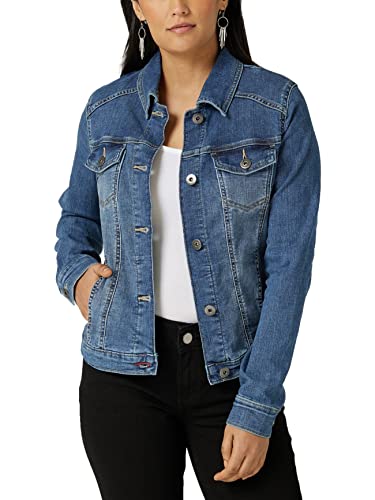 Wrangler Authentics Women's Stretch Denim Jacket, Blue, X-Large