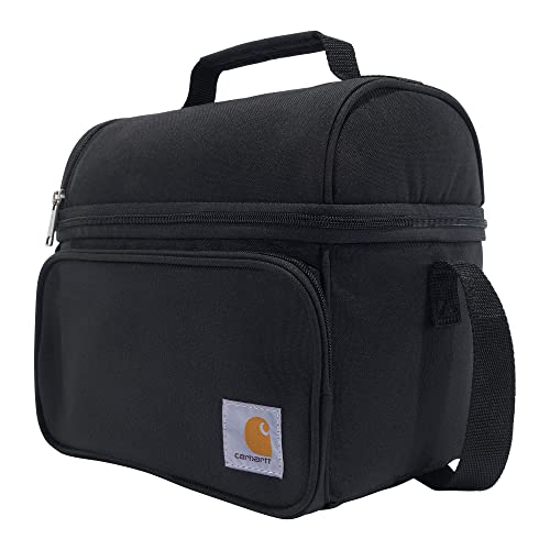 Carhartt Insulated 12 Can Two Compartment Lunch Cooler, Durable Fully-Insulated Lunch Box, Gray