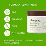 Aveeno Positively Radiant Daily Gel Facial Moisturizer with Hyaluronic Acid & Tone-Correcting Soy, Hydrating & Brightening Gel Face Cream Evens Skin Tone & Texture, Hypoallergenic, 1.7 oz