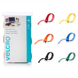 VELCRO Brand ONE-WRAP Cable Ties | 60Pk | 8 x 1/2 Straps, Multicolor | Strong Reusable Wire Management | Cord Bundling for Home Office and Data Centers