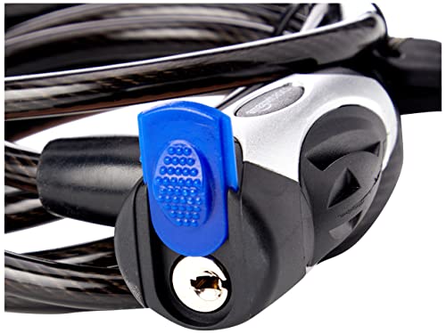 Amazon Basics 6 ft. Adjustable Bike Cable Key Lock, Black, 1-Pack