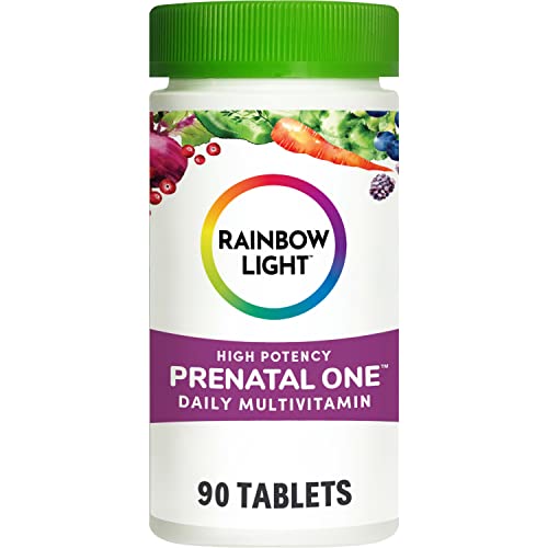 Rainbow Light Prenatal One Multivitamin, Folic Acid, Calcium, & Vitamin D, Gluten Free, Supports from Conception to Postnatal, Clinically Proven Absorption, 150 Tablets