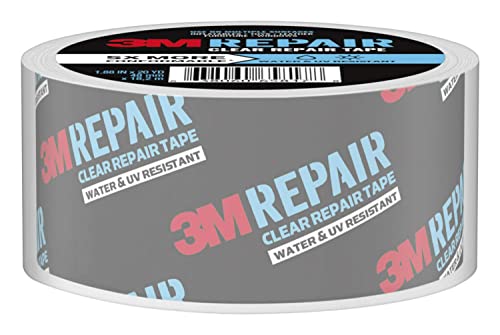 3M Clear Repair Tape, Clear Tape Allows Discreet Repairs, Indoor and Outdoor 3M Tape, 1.88 Inches x 20 Yards, 1 Roll