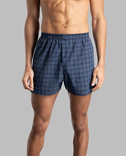 Fruit of the Loom mens Tag-free (Knit & Woven) Boxer Shorts, Woven - 6 Pack Assorted Colors, XX-Large US
