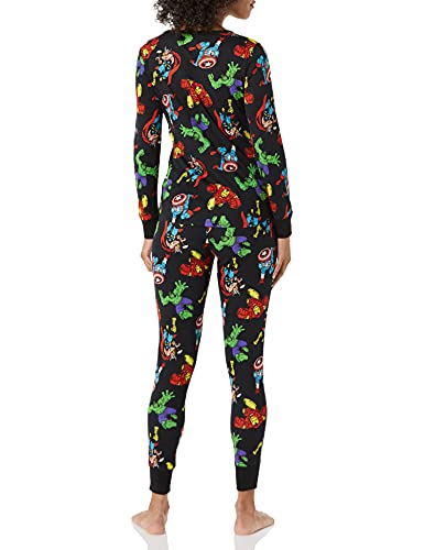 Amazon Essentials Marvel Girls' Snug-Fit Cotton Footed Pajamas, Pack of 2, 2-pack Marvel Black Panther, 5