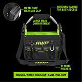 AWP 12 Inch Pro Tool Tote with Rotating Handle for Easy Tool Access, Water-Resistant Construction