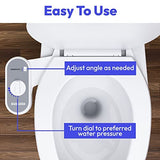 Greenco Bidet Attachment for Toilet Water Sprayer for Toilet Seat, Easy-to-Install, Non-Electric Bidet with Adjustable Fresh Water Jet Spray, Bidets for Existing Toilets - Accessories & Instructions
