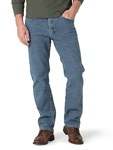 Wrangler Authentics Men's Big & Tall Regular Fit Comfort Flex Waist Jean, Chalk Blue, 54W x 30L
