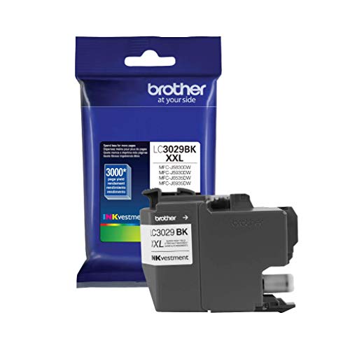 Brother Genuine Super High Yield Black Ink Cartridge, LC3029BK, Replacement Black Ink, Includes 2 Cartridges of Black Ink, Page Yield Up To 3000 Pages, Amazon Dash Replenishment Cartridge, LC3029