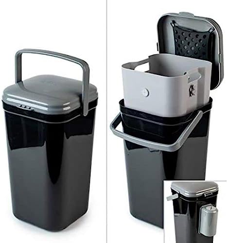 PetFusion Portable Outdoor Pet Waste Disposal. Innovative Dog Waste Station with Locking Handle, Complimentary Deodorizer & 5 Waste Bags Incl., Transparent, Large, PF-DC1