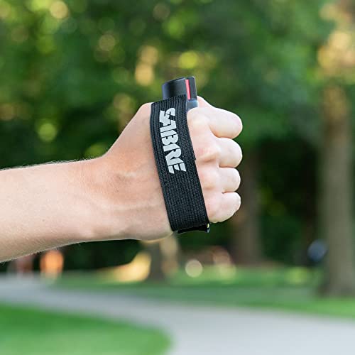 SABRE Runner Pepper Gel, Maximum Police Strength OC Spray, Reflective Hand Strap For Easy Carry & Quick Access, 35 Bursts, Secure & Easy to Use Safety, Optional Clip-On Alarm & LED Armband Combos