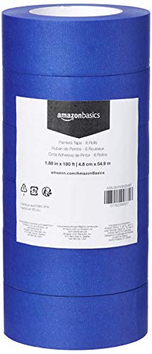 Amazon Basics Blue Painters Tape, 1.88 x 180, Set of 6 Rolls