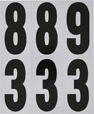 Hillman 843445 Reflective Adhesive Mailbox Number Pack, 3, Black and White