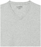 Amazon Essentials Men's Slim-Fit Short-Sleeve V-Neck T-Shirt, Pack of 2, Black/Charcoal Heather, X-Large