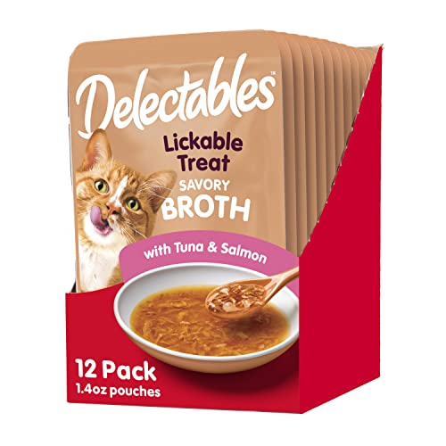 Delectables Savory Broths Lickable Wet Cat Treat Variety Pack, 12 Pack