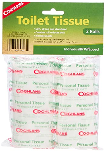 Coghlans Packable Camp Toilet Tissue, 2-Rolls