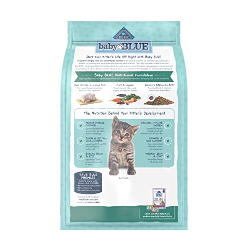 Blue Buffalo Baby BLUE Healthy Growth Formula Grain Free High Protein, Natural Kitten Dry Cat Food, Chicken 4.5-lb