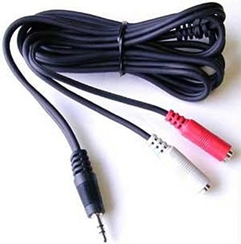 StarTech.com 6in Stereo Audio Y-Cable - 3.5mm Male to 2x RCA Female - Headphone Jack to RCA – Computer / MP3 to Stereo 1x Mini-Jack 2x RCA (MUMFRCA), Black