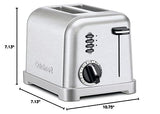 Cuisinart 4 Slice Toaster Oven, Brushed Stainless, CPT-180P1