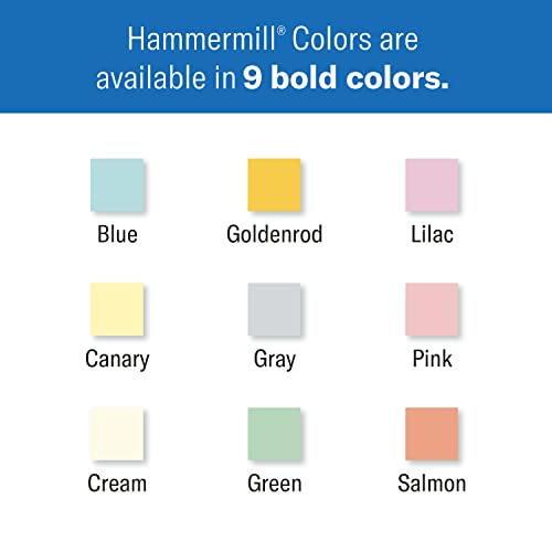 Hammermill Colored Paper, 24 lb Green Printer Paper, 8.5 x 11-1 Ream (500 Sheets) - Made in the USA, Pastel Paper, 104380R