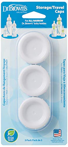 Dr. Browns Travel and Storage Baby Bottle Caps for Natural Flow and Options+ Baby Bottles - 3-Pack - Narrow