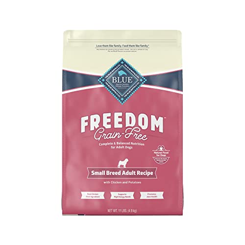 Blue Buffalo Freedom Grain Free Natural Adult Small Breed Dry Dog Food, Chicken 11-lb