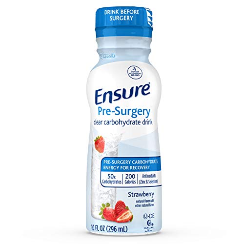 Ensure Pre-Surgery, Clear Carbohydrate Drink, Strawberry, 10 Fl Oz (Pack of 4)