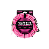 Ernie Ball Braided Instrument Cable, Straight Straight, 25ft, Purple/Black