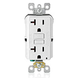 Leviton GFNT2-E Self-Test SmartlockPro Slim GFCI Non-Tamper-Resistant Receptacle with LED Indicator, Wallplate Included, 20-Amp, Black