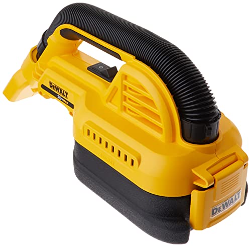 DEWALT 20V MAX Hand Vacuum, Cordless, For Wet or Dry Surfaces, 1/2-Gallon Tank, Washable Filter, Portable, Bare Tool Only (DCV517B), Black