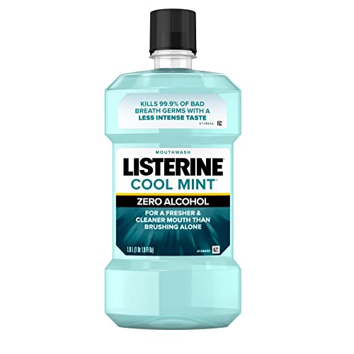 Listerine Zero Alcohol Mouthwash, Oral Rinse Kills up to 99% of Bad Breath Germs, Limited Edition Grapefruit Rose Flavor, 500 mL