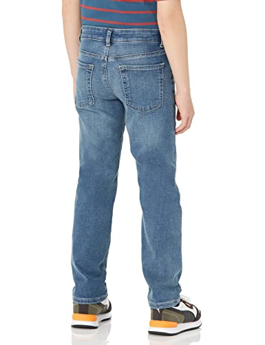 Amazon Essentials Boys' Regular Straight-Fit Jeans, Light Wash, 8