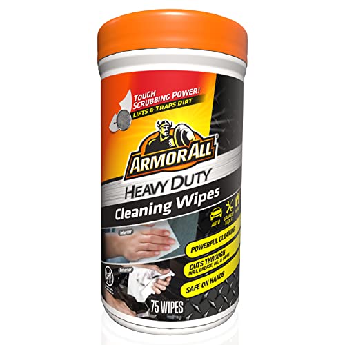 Armor All Heavy Duty Cleaning Wipes, Interior & Exterior Car Cleaning Wipes – 75 Count