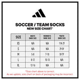 adidas Copa Zone Cushion 4 Soccer Socks (1-Pair) for Men, Women, Boys and Girls, Black/White, Small