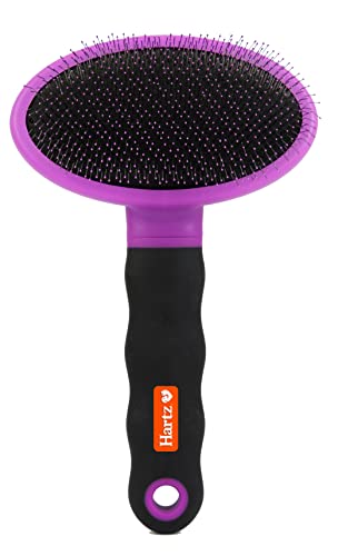 Hartz Groomers Best Deshedding Slicker Dog Brush, Black/Violet