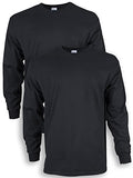 Gildan Men's Ultra Cotton Long Sleeve T-Shirt, Style G2400, Multipack, Black (2-Pack), X-Large